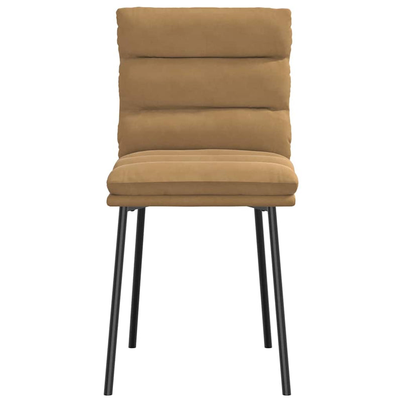 Eetkamerstoelen 6 st fluweel bruin