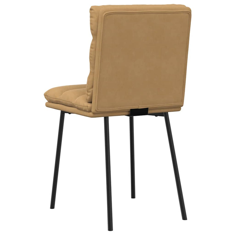 Eetkamerstoelen 6 st fluweel bruin