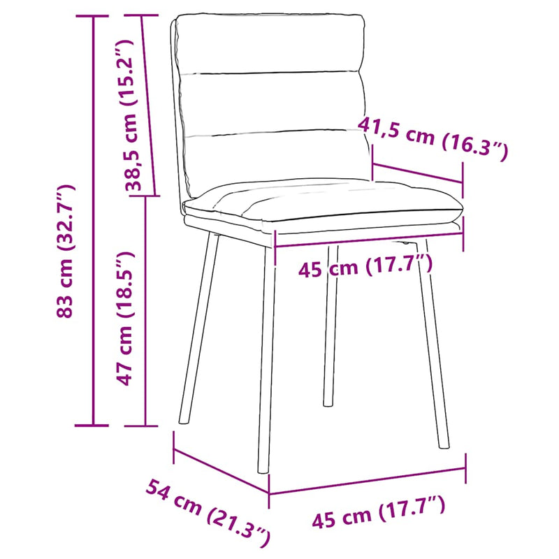 Eetkamerstoelen 6 st fluweel bruin