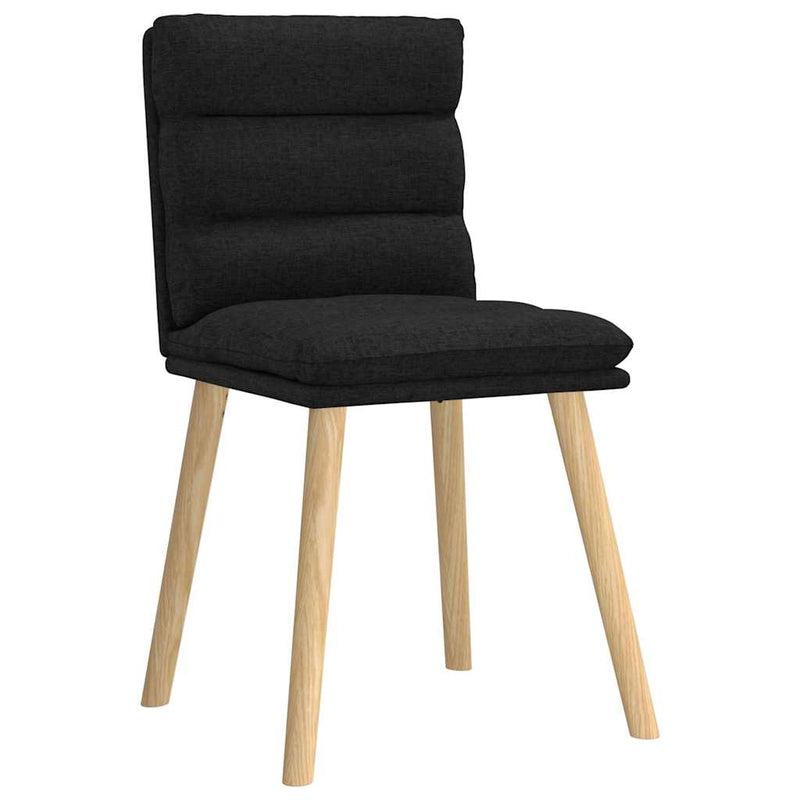 Eetkamerstoelen 6 st stof zwart