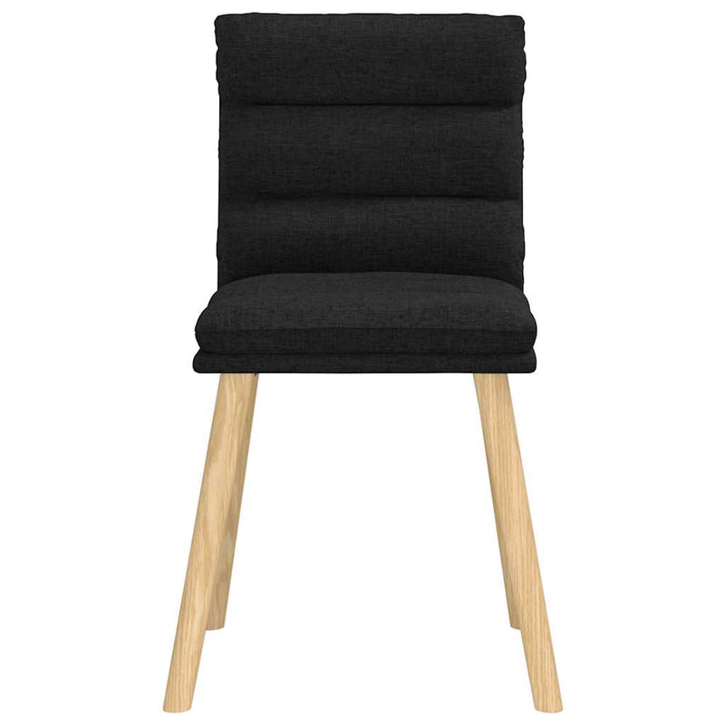 Eetkamerstoelen 6 st stof zwart