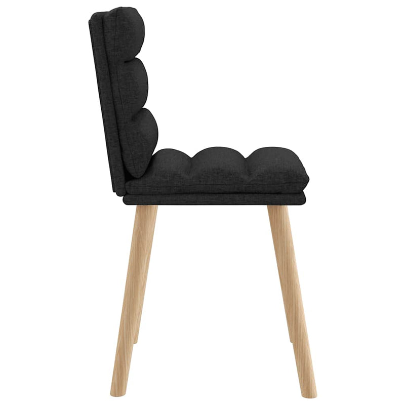 Eetkamerstoelen 6 st stof zwart