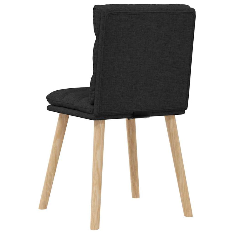 Eetkamerstoelen 6 st stof zwart