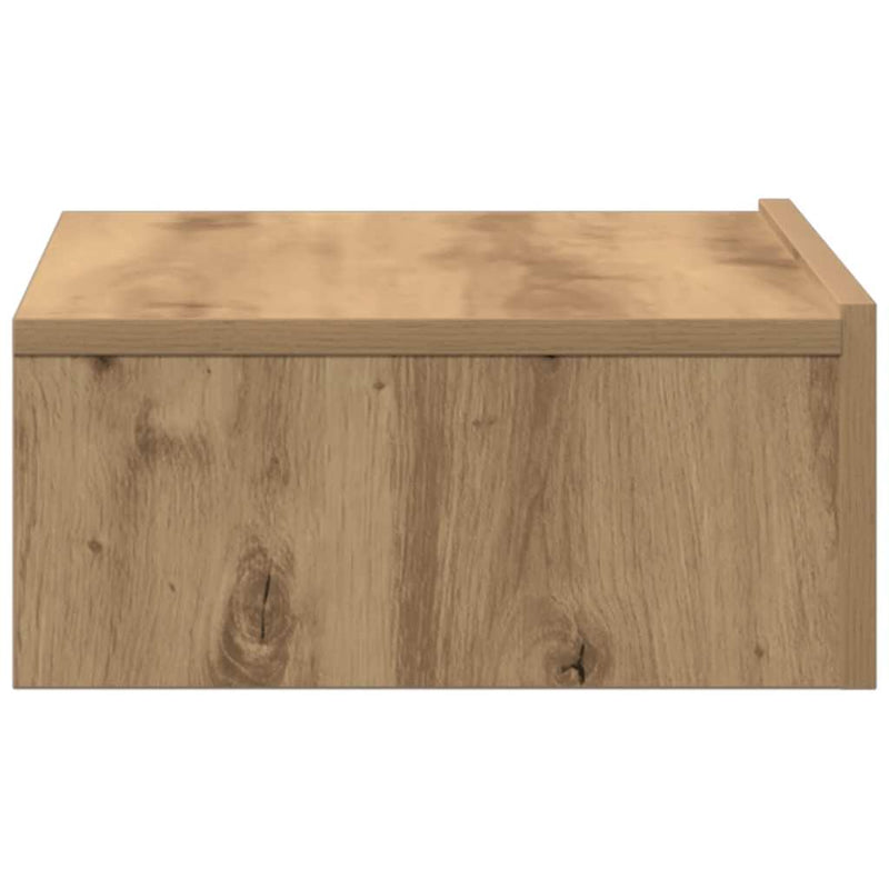 Nachtkastje 60x35 cm bewerkt hout artisanaal eikenkleur - Drogistdeal.nl