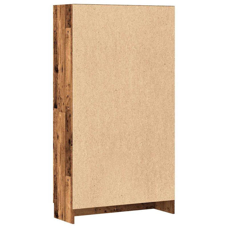 Boekenkast 82,5x30,5x150 cm bewerkt hout oud houtkleurig