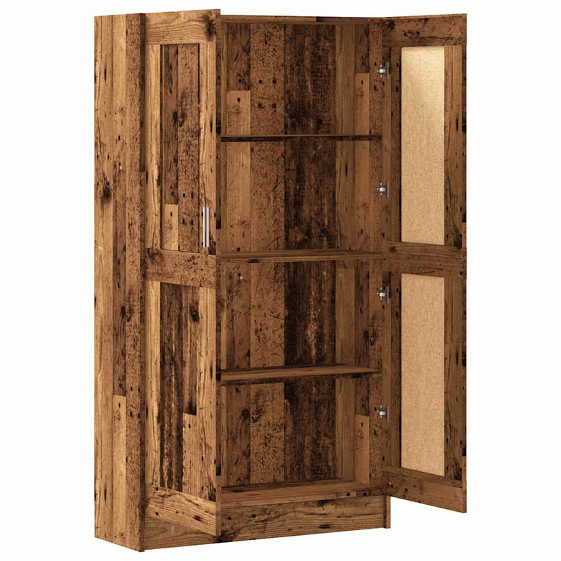 Boekenkast 82,5x30,5x150 cm bewerkt hout oud houtkleurig