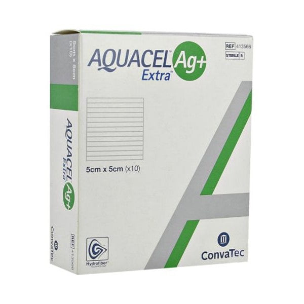 Aquacel AG Hydrofiber Wondverband Antibacterieel - 5x5cm - 10 stuks - Drogistdeal.nl