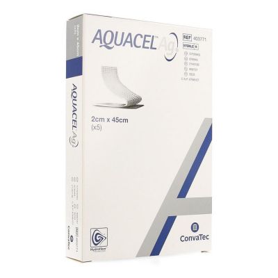 Aquacel AG Hydrofiber Wondverband Streng - 2x45cm - 5 stuks - Drogistdeal.nl