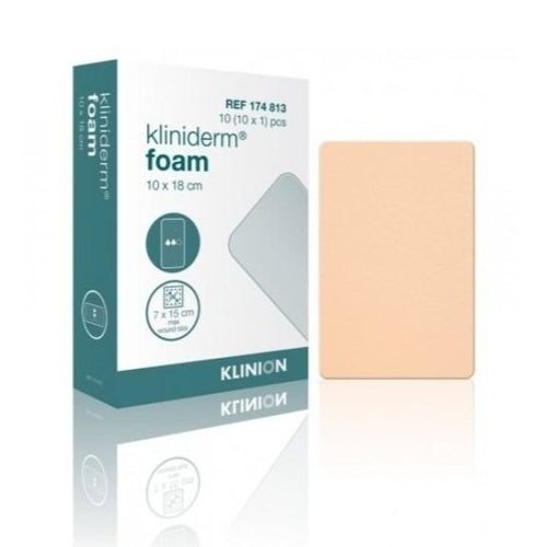 Klinion Advanced Kliniderm Foam Schuimverband - 10x18cm - 10 stuks - Drogistdeal.nl