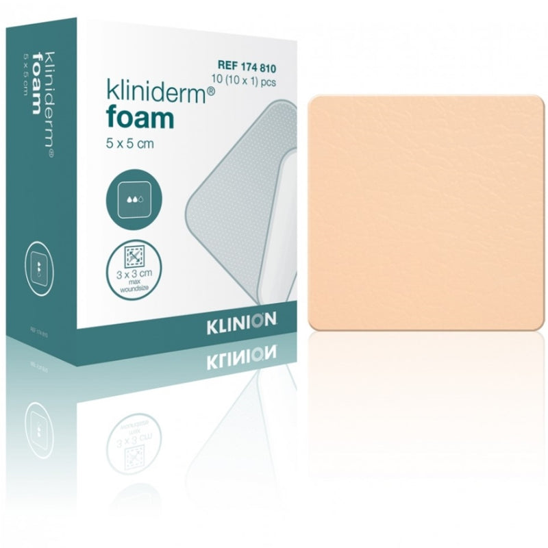 Klinion Advanced Kliniderm Foam Schuimverband Steriel - 5x5cm - 10 stuks - Drogistdeal.nl