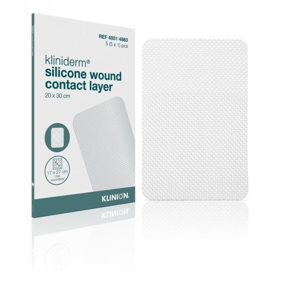 Klinion Advanced Kliniderm Siliconen Wound Contact Layer - 20x30cm - 5 stuks - Drogistdeal.nl