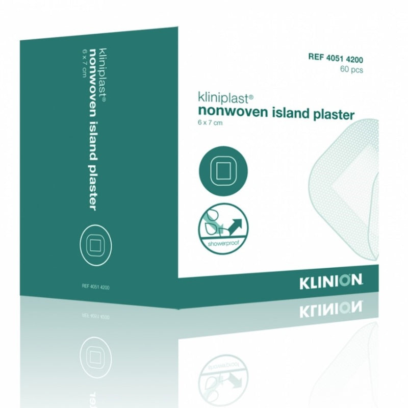 Klinion Kliniplast Nonwoven met Rand Waterdicht Wit Steriel - 6x7cm - 50 stuks - Drogistdeal.nl