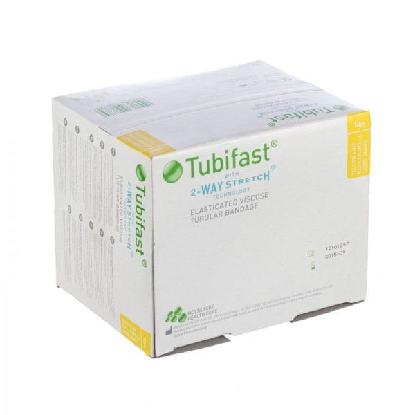 Tubifast 2-Way Stretch Fixatiebuisverband Elastisch - 10m x 10.75cm - Geel - Drogistdeal.nl