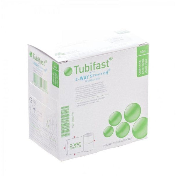 Tubifast 2-Way Stretch Fixatiebuisverband Elastisch - 10m x 5cm - Groen - Drogistdeal.nl