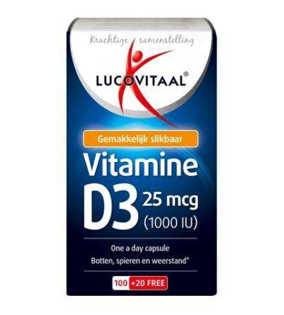Lucovitaal - Vitamine D3 25mcg (1000IU) 120 capsules - Drogistdeal.nl